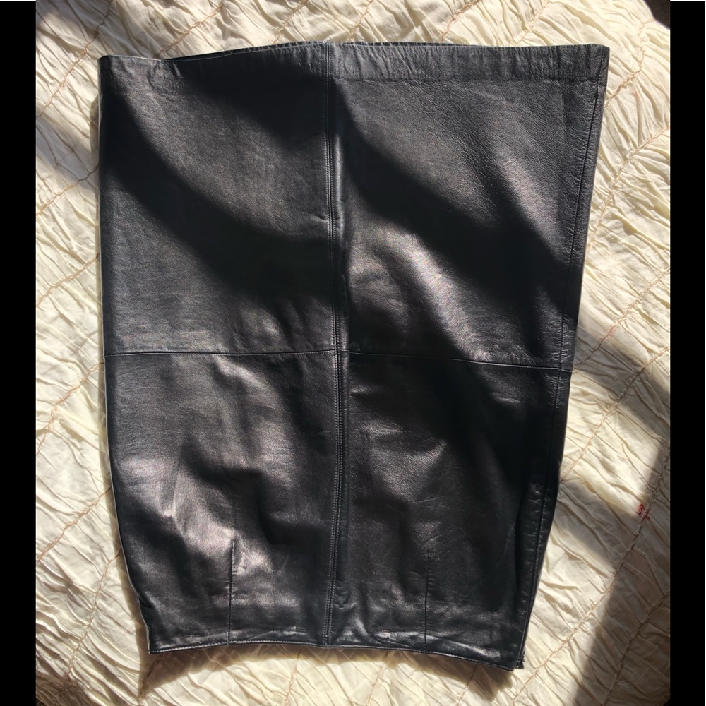 Woman’s leather skirt